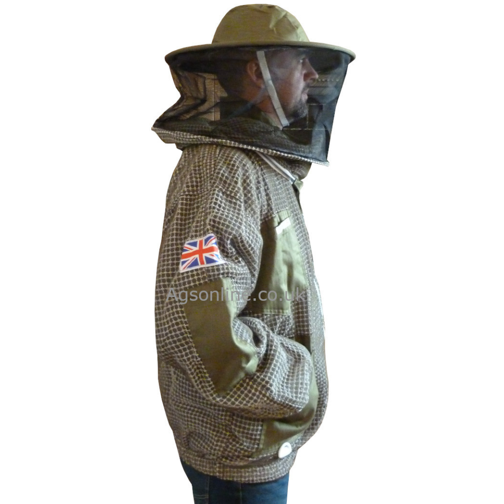 Green 3 layer round hat jacket