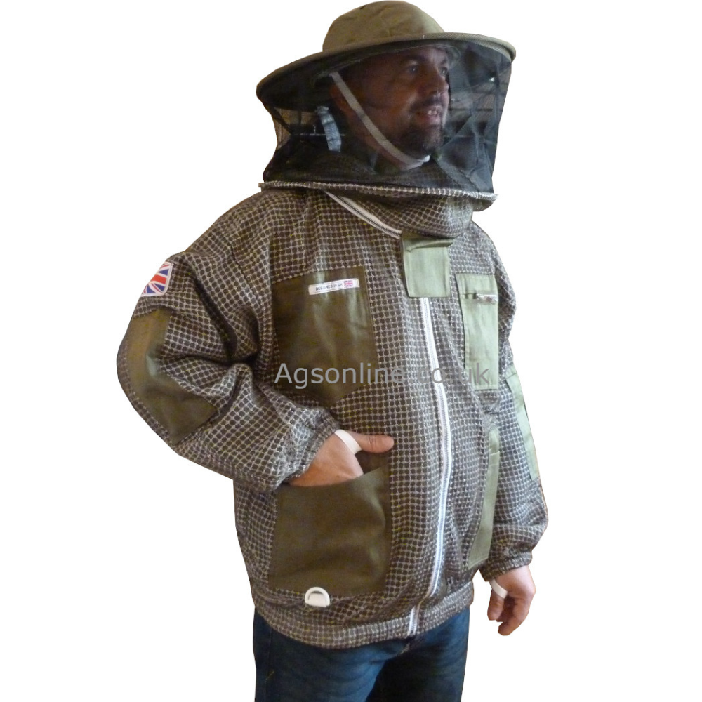 Green 3 layer round hat jacket