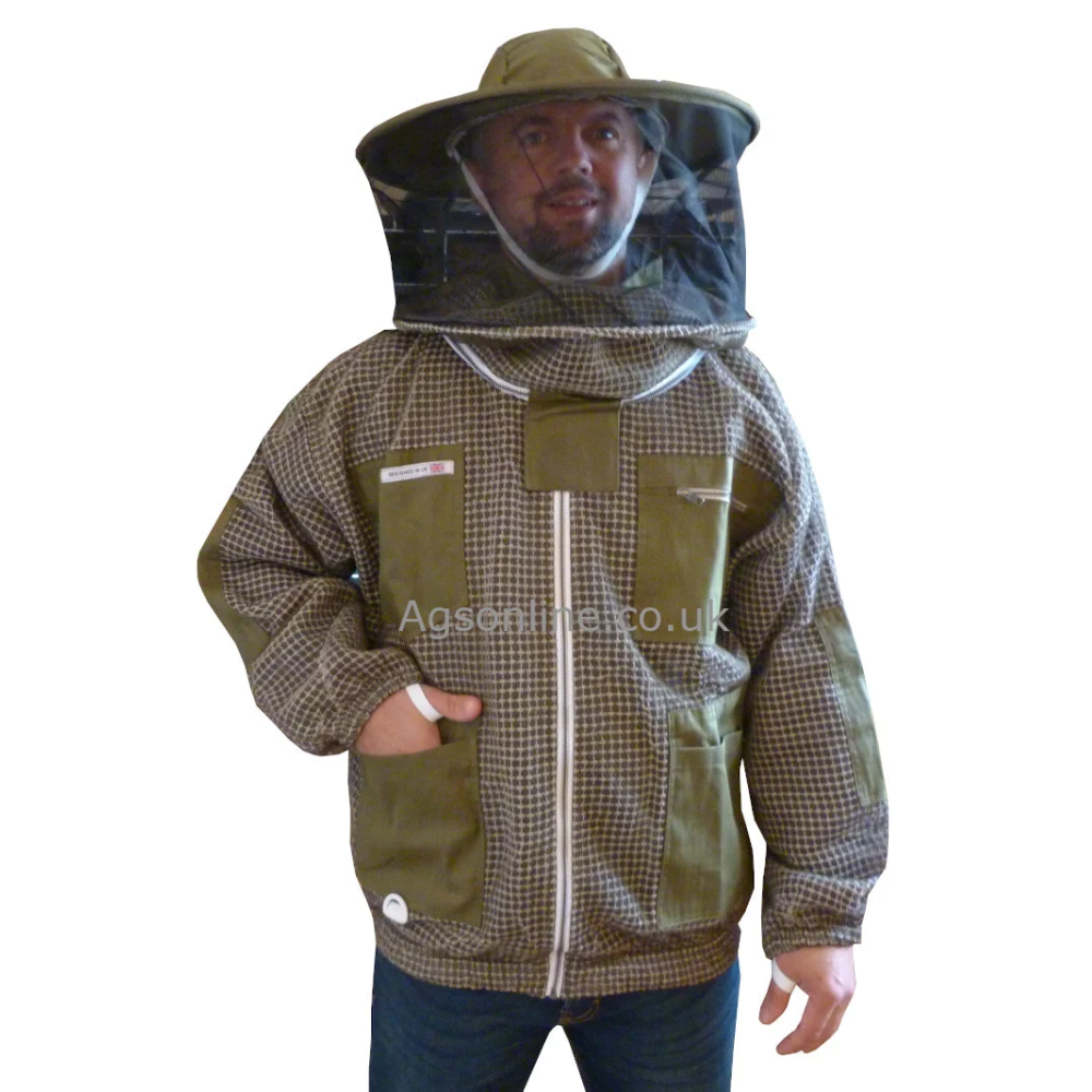 Green 3 layer round hat jacket