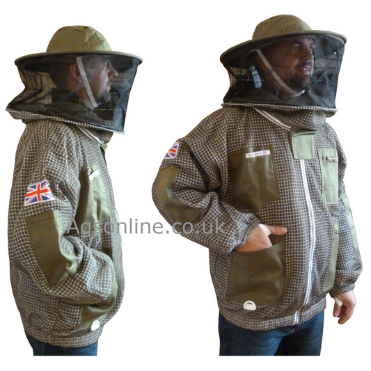 Green 3 layer round hat jacket