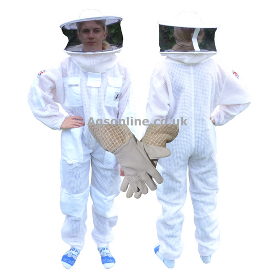 Children's 3 layer Round Hat bee suit and gloves