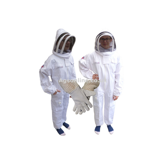 Children's cotton suit and gloves