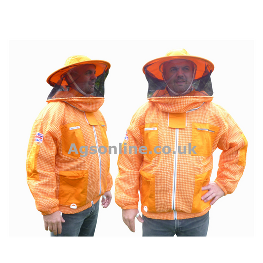 Orange 3 layer round hat jacket