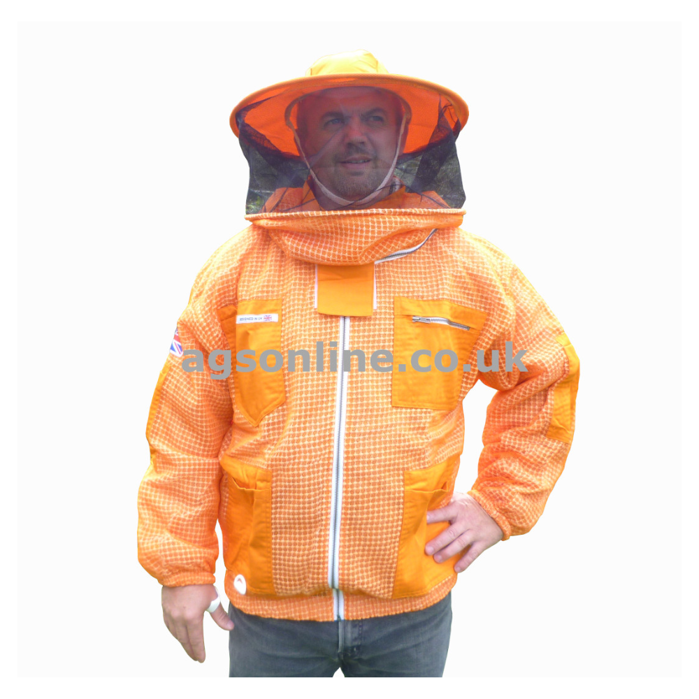 Orange 3 layer round hat jacket