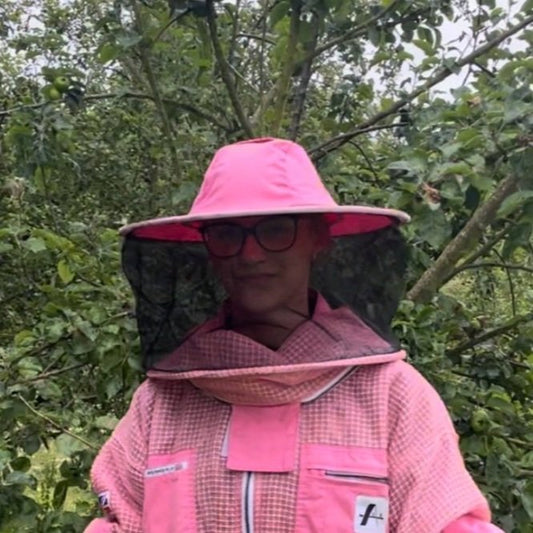 Pink 3 layer round hat