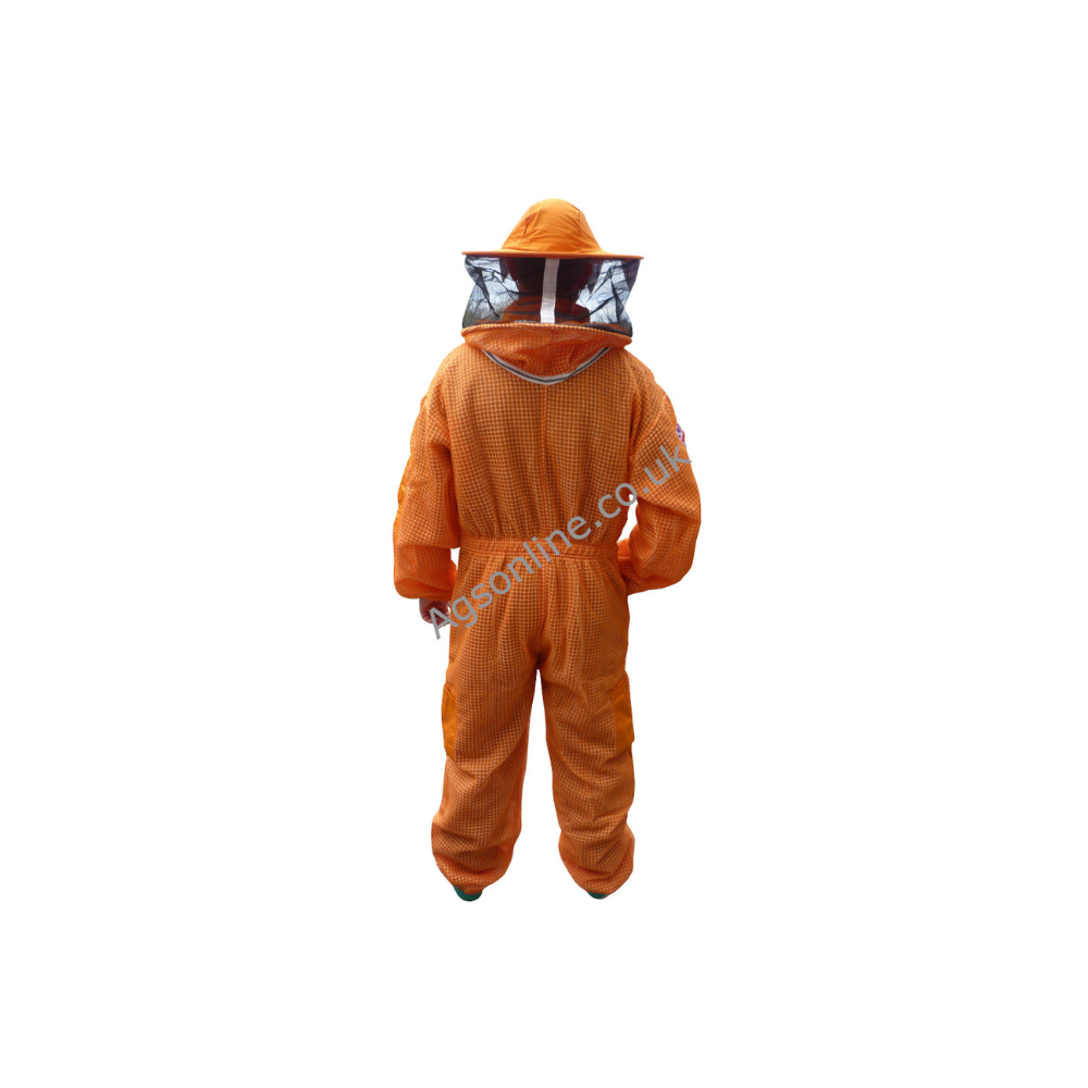 Orange 3 layer round hat suit