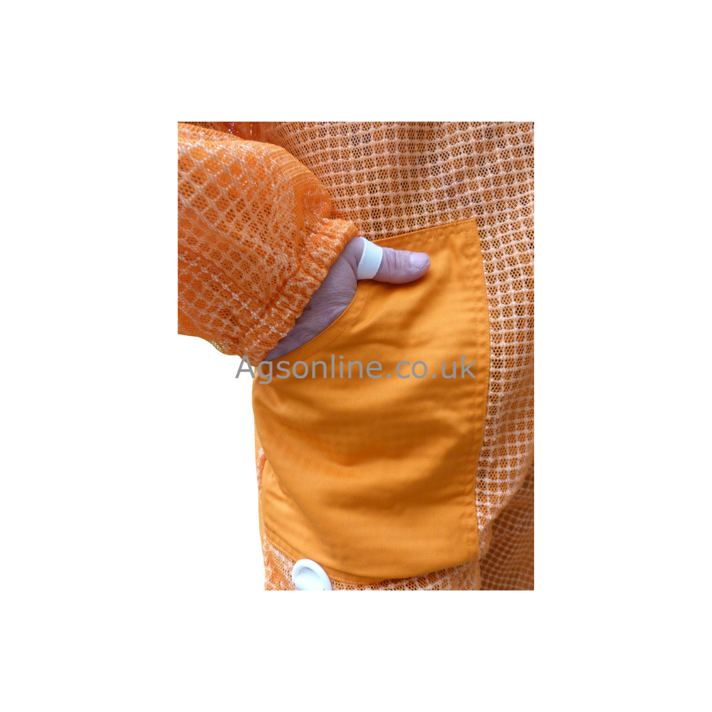 Orange 3 layer round hat suit
