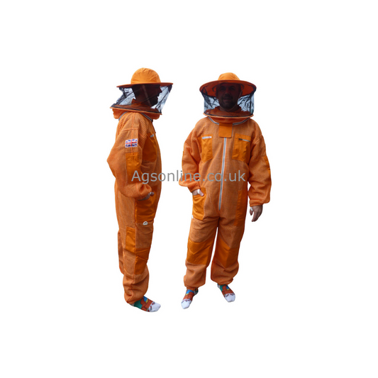 Orange 3 layer round hat suit
