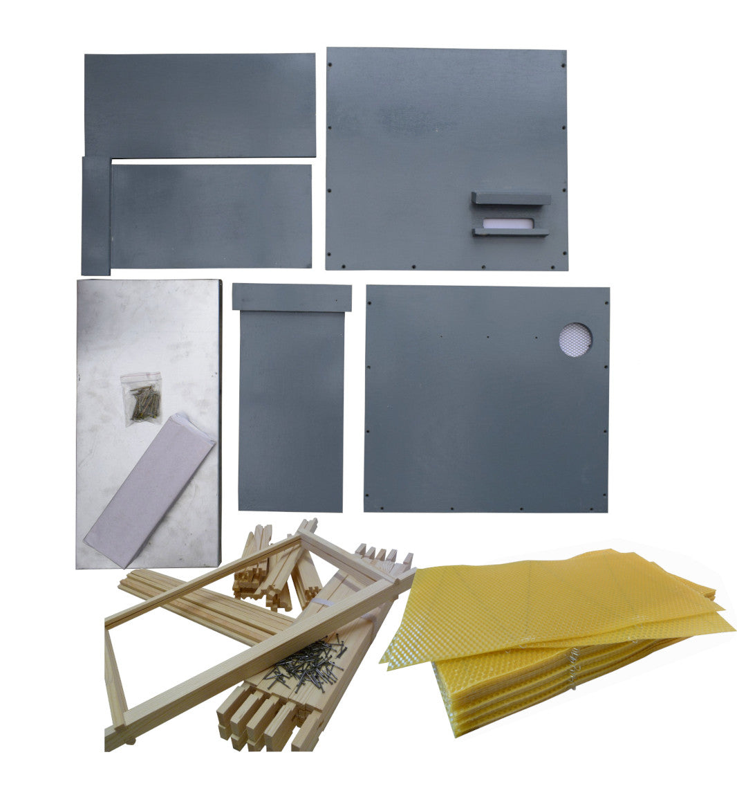 Bee hive swarm trap Kit Wired Wax and Frames - 5 frame box