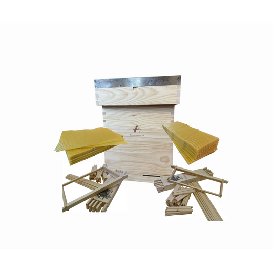 Bee Hive Cedar National Beehive Kit with Wired Wax
