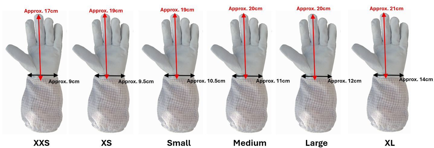 White 3 layer gloves