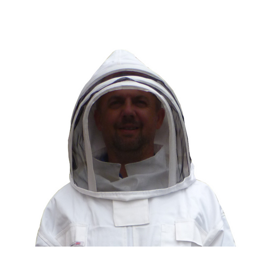 White cotton fencing hood