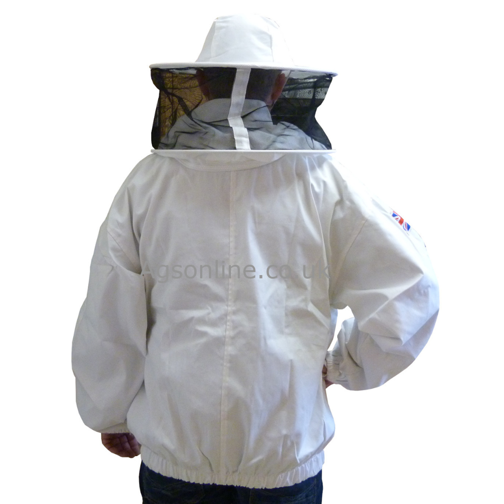 White cotton round hat jacket