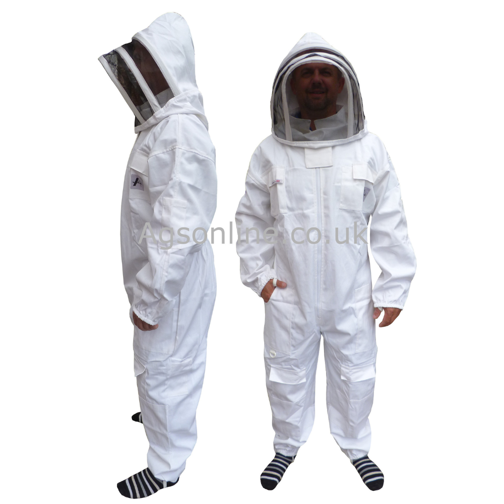 White cotton bee suit