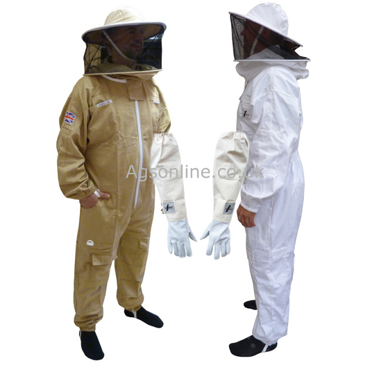 Cotton round hat bee suit and gloves