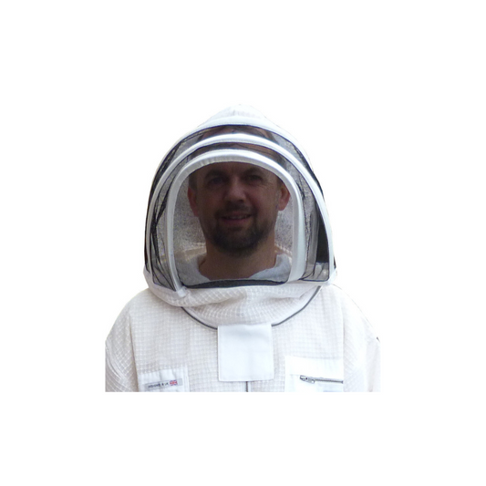 White 3 layer fencing hood