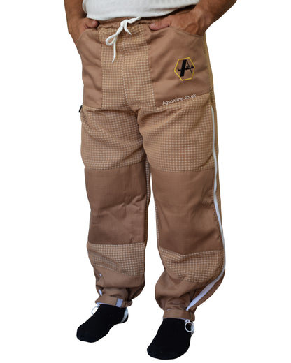 Brown 3 Layer Ventilated Beekeeping Trousers | Mesh Beekeeping Clothing