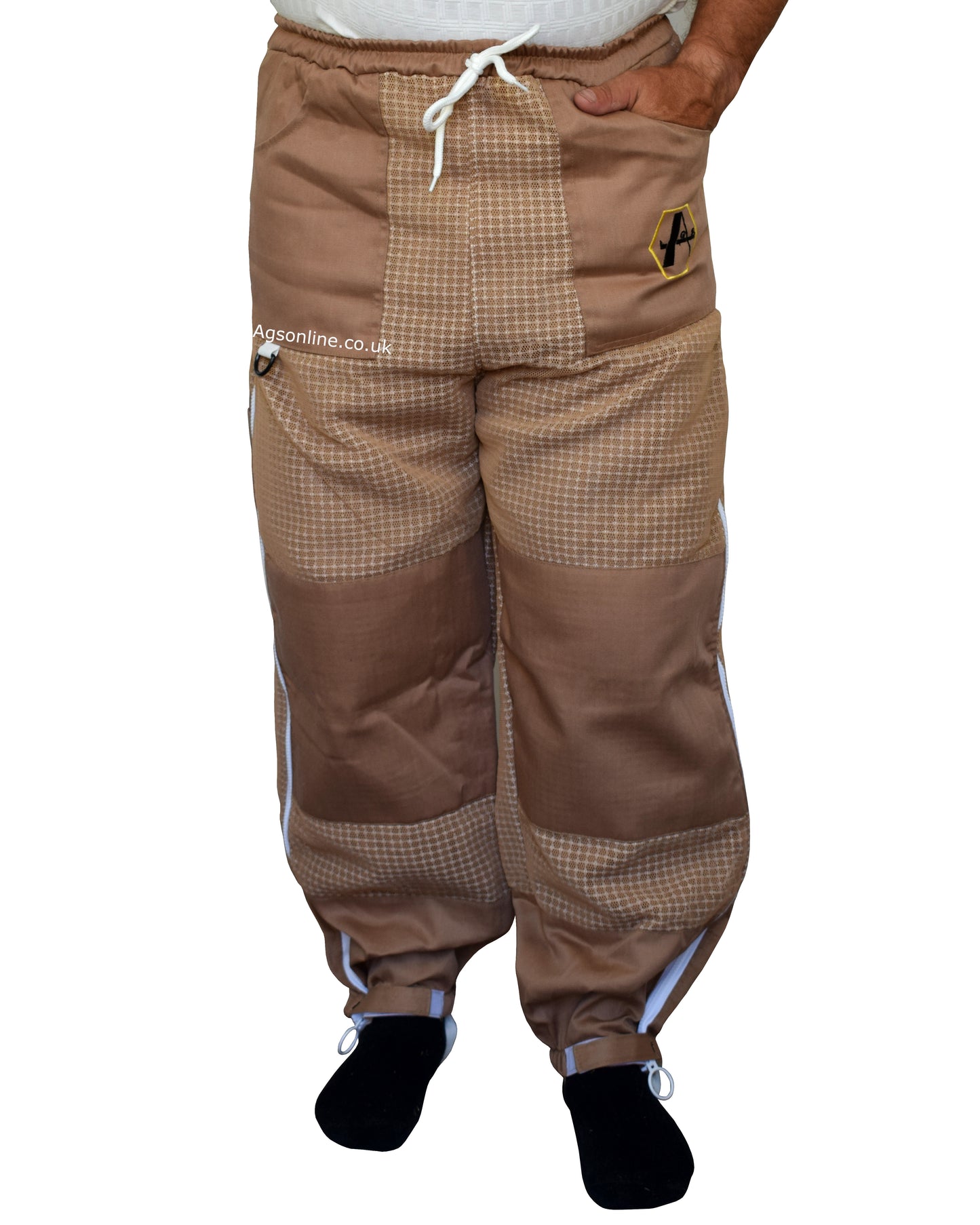 Brown 3 Layer Ventilated Beekeeping Trousers | Mesh Beekeeping Clothing
