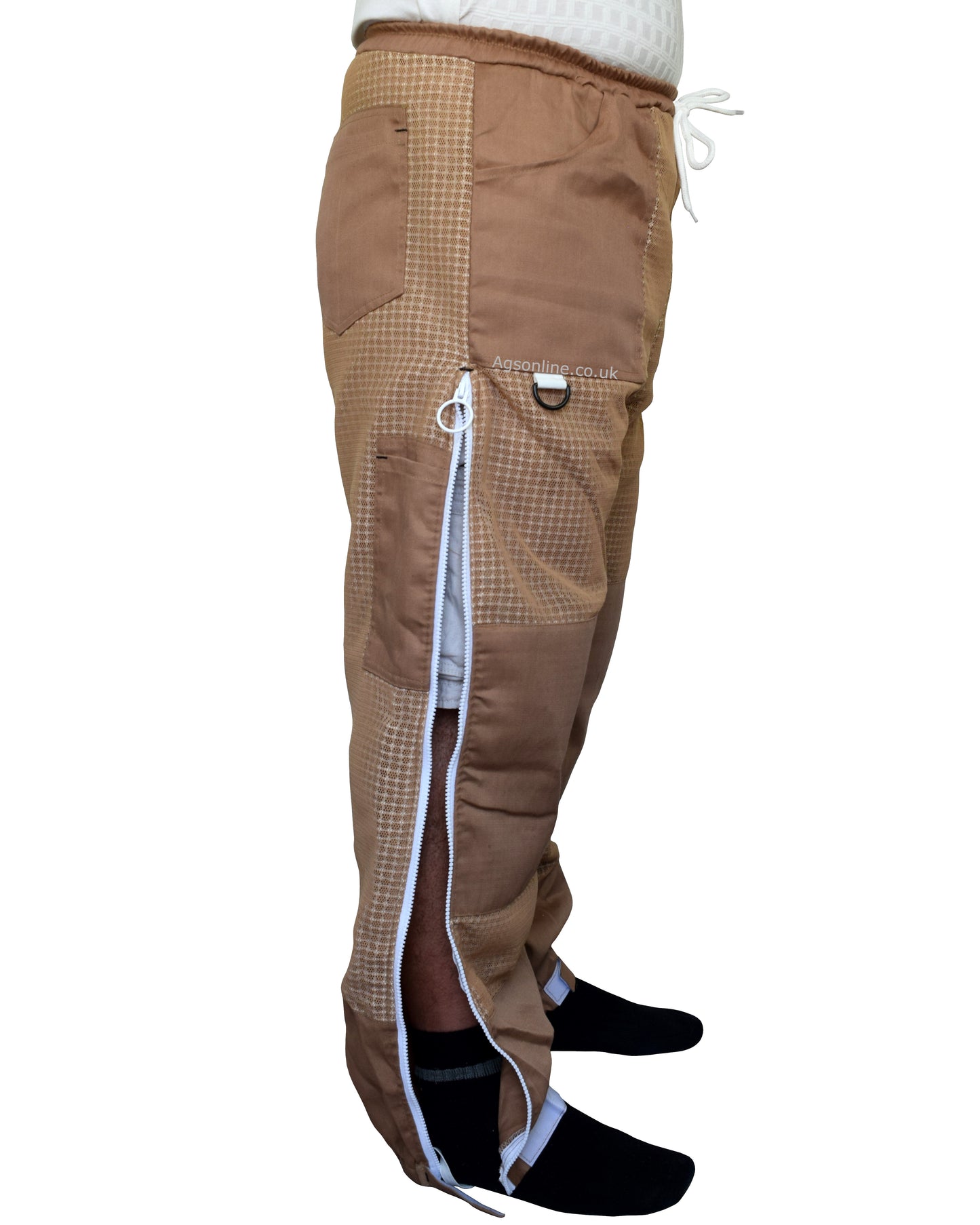 Brown 3 Layer Ventilated Beekeeping Trousers | Mesh Beekeeping Clothing