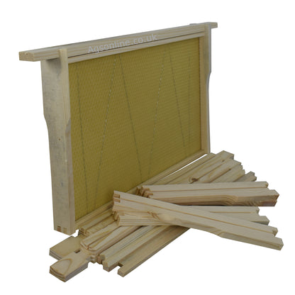 Bee Hive Cedar National Beehive Kit with Wired Wax