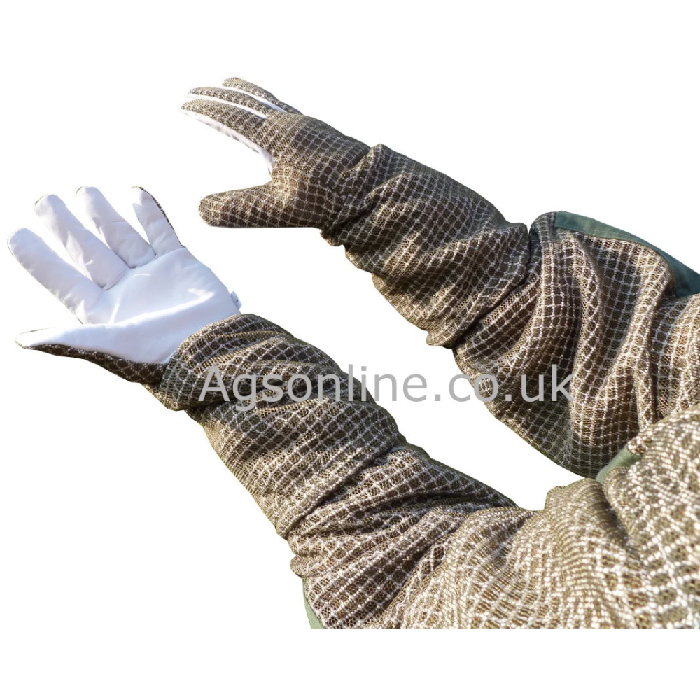 Green 3 layer jacket and gloves