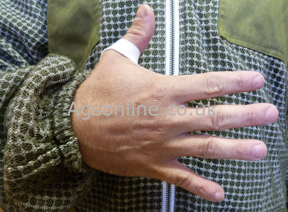 Green 3 layer jacket and gloves