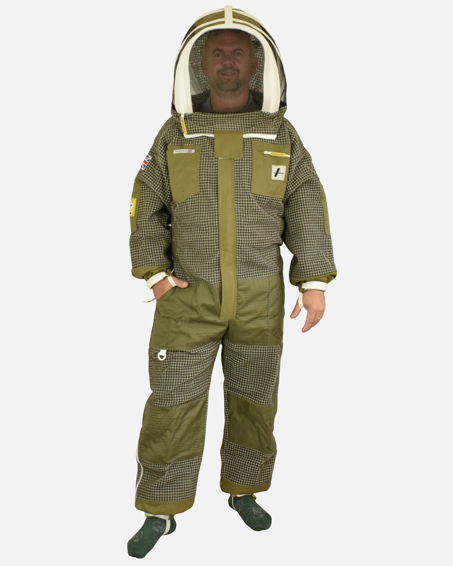 PRO Series Green 3-Layer Ventilated Beekeeping Suit