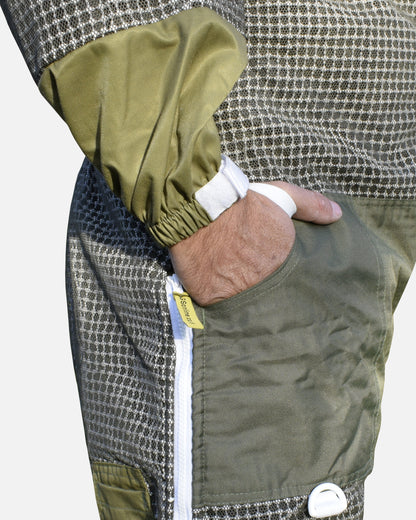 PRO Series Green 3-Layer Ventilated Beekeeping Suit