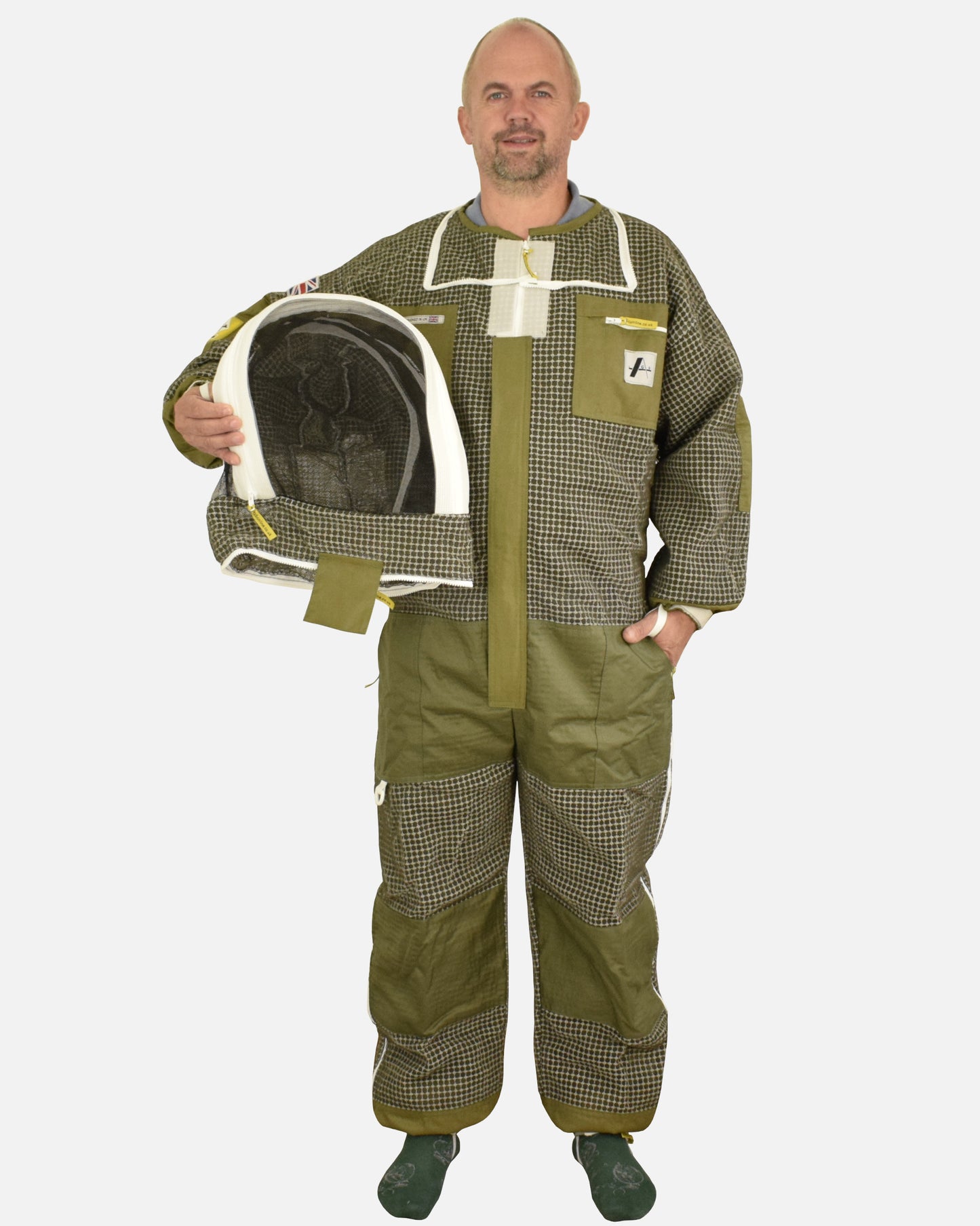 PRO Series Green 3-Layer Ventilated Beekeeping Suit