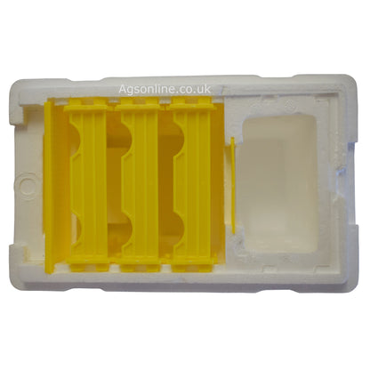 Mini Queen Mating Nuc Box | EPS Polystyrene Hive with Feeder & 3 Frames
