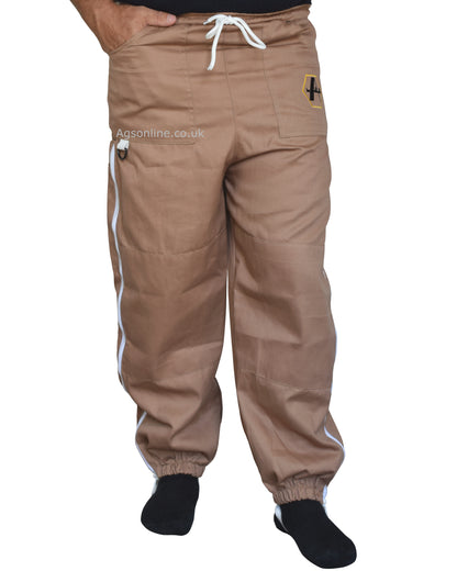 Brown Cotton Beekeeping Trousers | Protective Trousers for Beekeepers