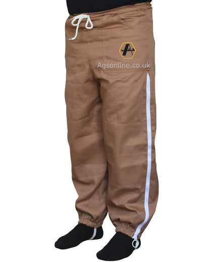 Brown Cotton Beekeeping Trousers | Protective Trousers for Beekeepers