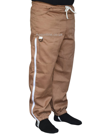 Brown Cotton Beekeeping Trousers | Protective Trousers for Beekeepers