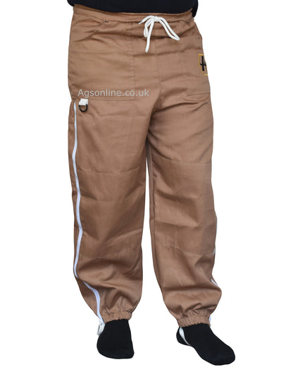 Brown Cotton Beekeeping Trousers | Protective Trousers for Beekeepers