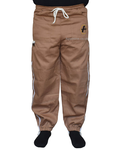 Brown Cotton Beekeeping Trousers | Protective Trousers for Beekeepers