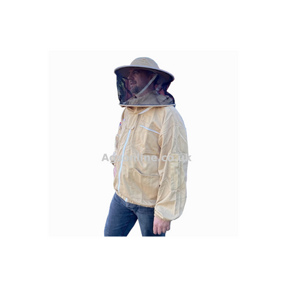 Olive cotton round hat jacket