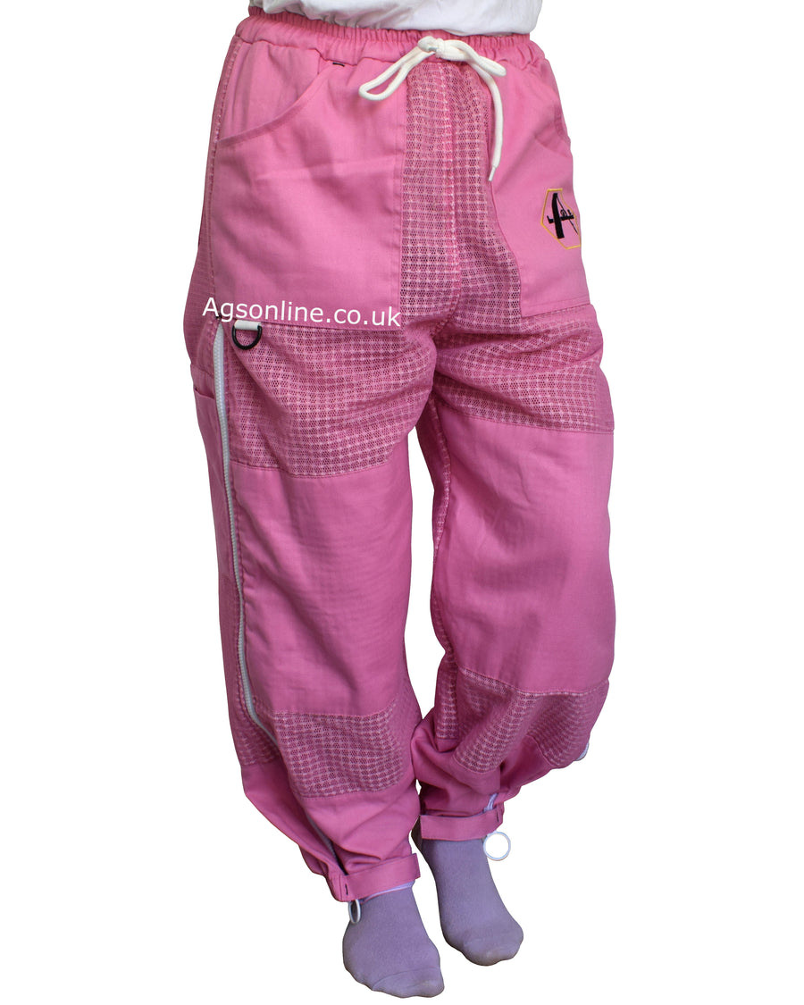 Pink 3 Layer Ventilated Beekeeping Trousers | Mesh Beekeeping Clothing