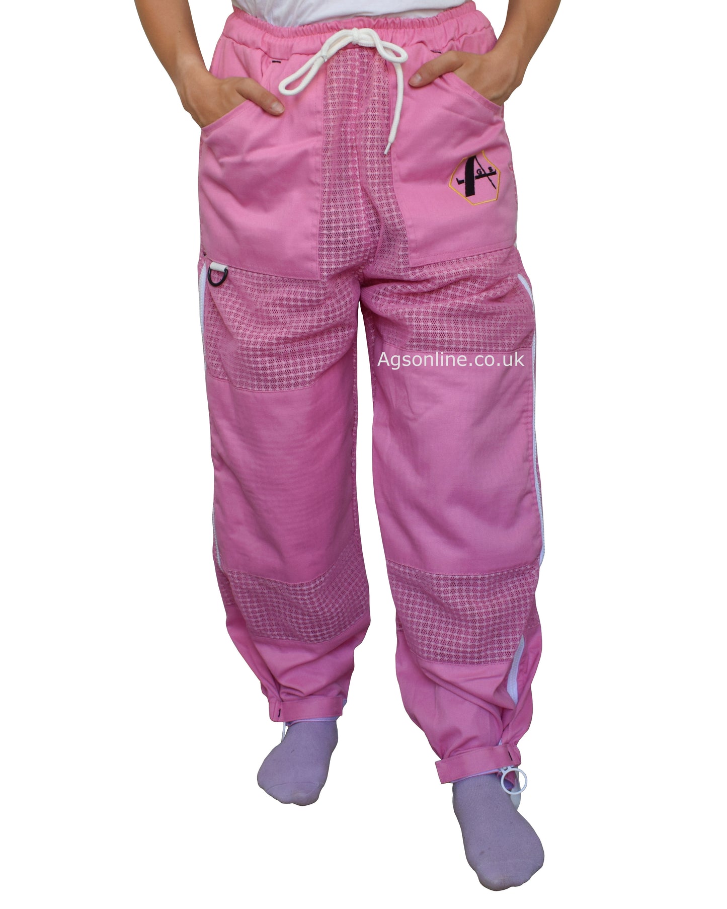 Pink 3 Layer Ventilated Beekeeping Trousers | Mesh Beekeeping Clothing