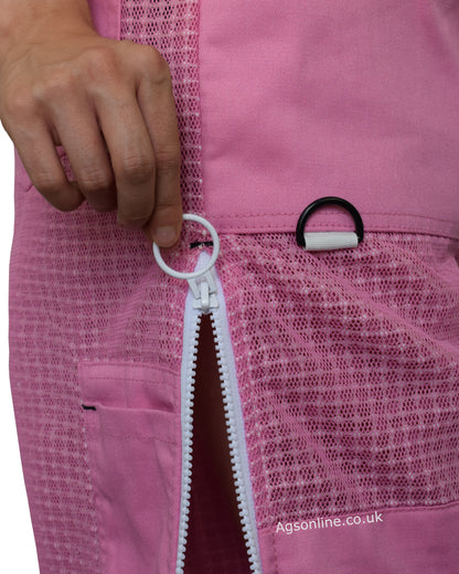 Pink 3 Layer Ventilated Beekeeping Trousers | Mesh Beekeeping Clothing