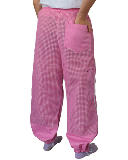 Pink 3 Layer Ventilated Beekeeping Trousers | Mesh Beekeeping Clothing