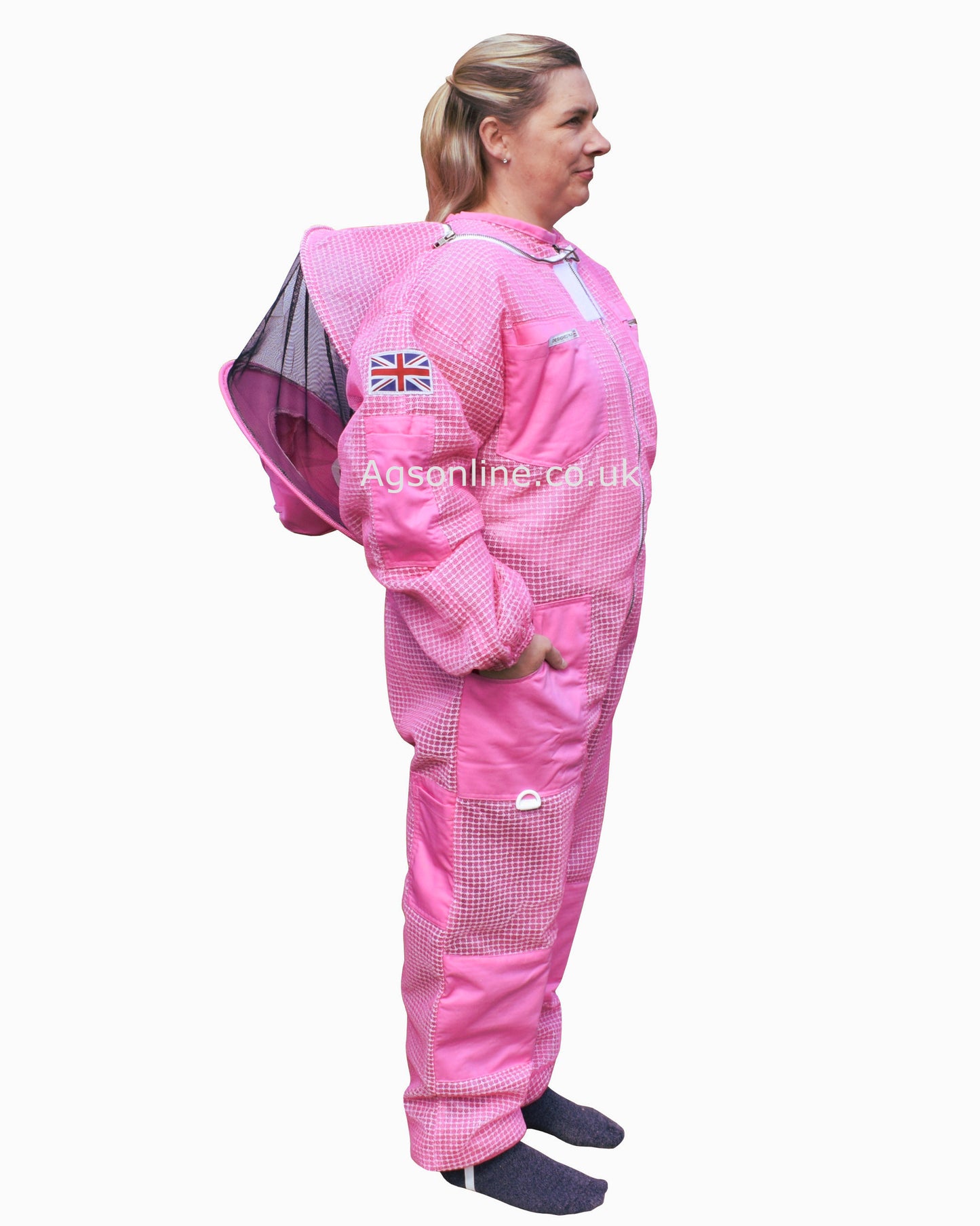 Pink 3 layer round hat suit