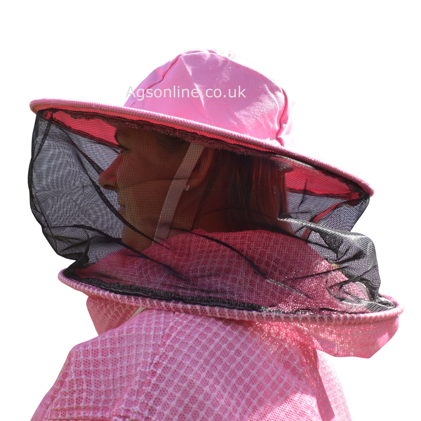 Pink 3 layer round hat suit