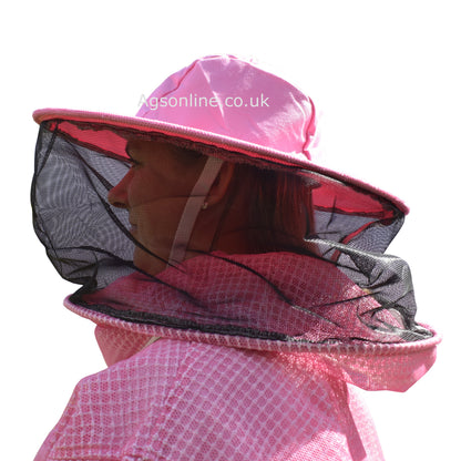 Pink 3 layer round hat suit