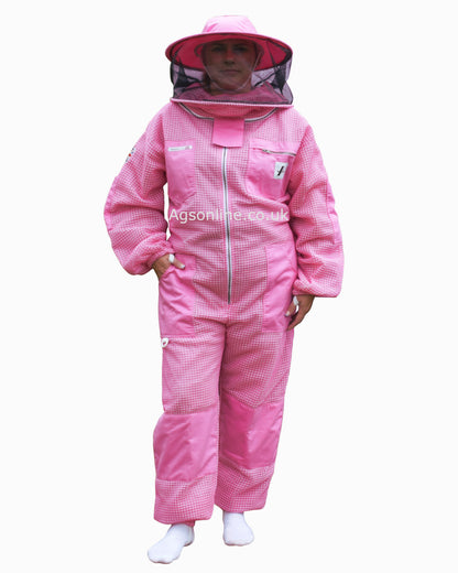 Pink 3 layer round hat suit