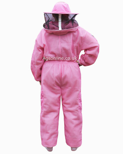 Pink 3 layer round hat suit