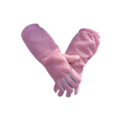 Pink 3 layer fencing jacket and gloves