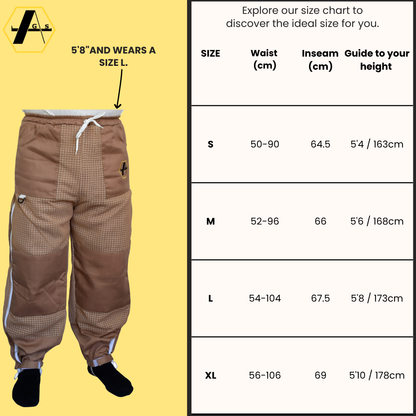 Pink 3 Layer Ventilated Beekeeping Trousers | Mesh Beekeeping Clothing