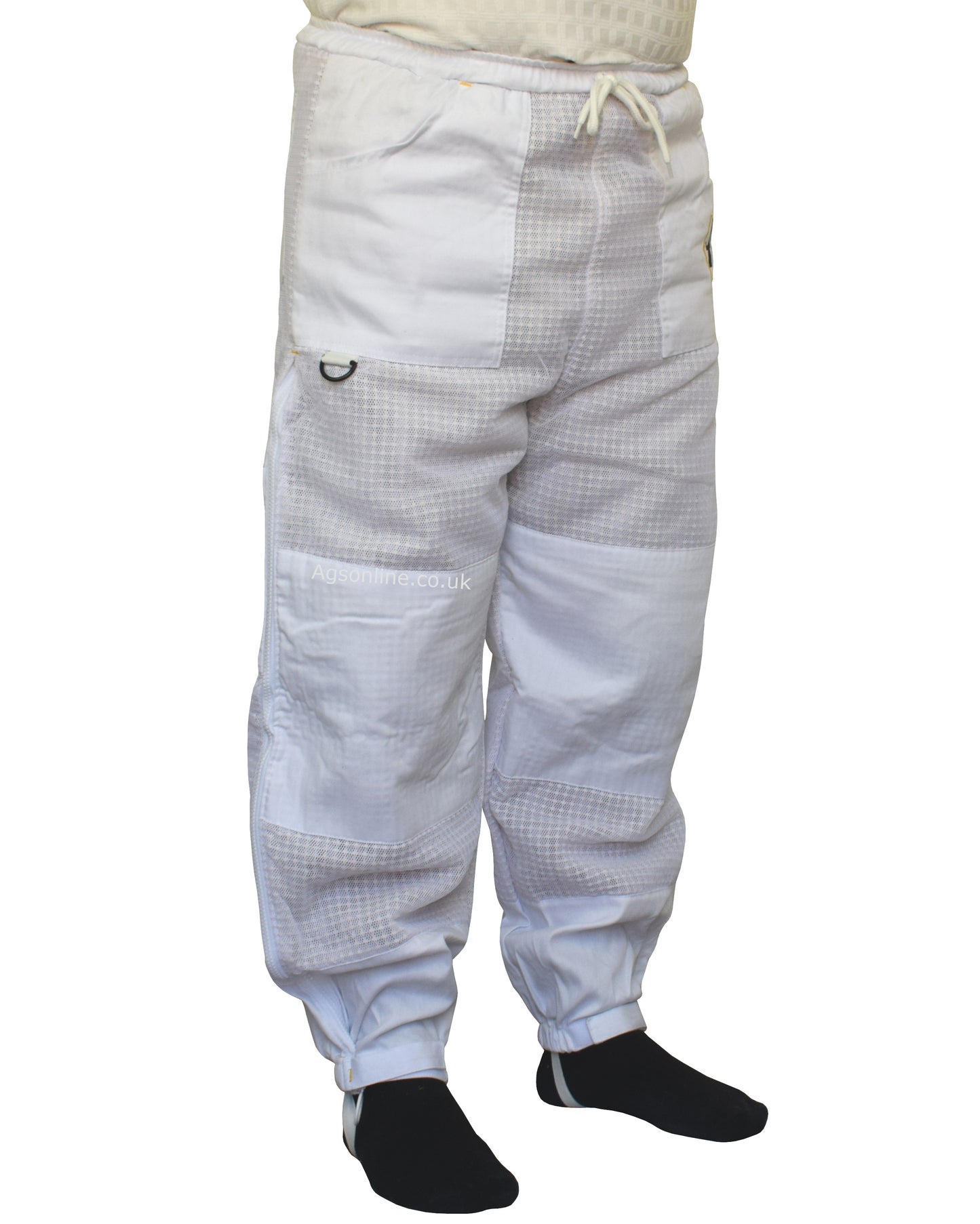 White 3 Layer Ventilated Beekeeping Trousers | Mesh Beekeeping Clothing