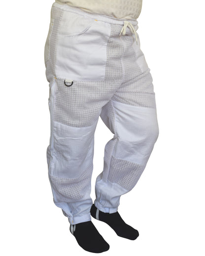 White 3 Layer Ventilated Beekeeping Trousers | Mesh Beekeeping Clothing