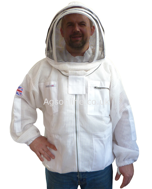 White 3 layer fencing jacket